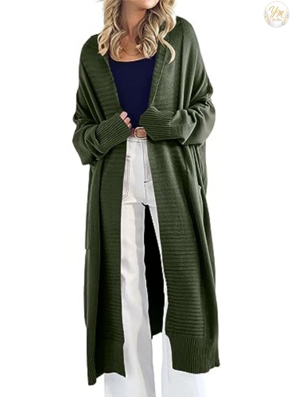 Oversized Long Cardigan Sweater Coat Chunky Knit Open Front Duster Jacket